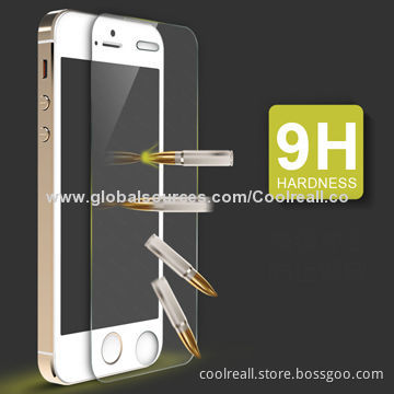Tempered-glass Screen Protector for iPhone 4 with Anti-fingerprint, 9H Hardness